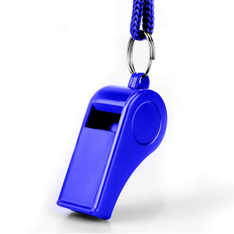 Hipat Whistle with Lanyard, 2 Packs Blue Plastic Whistles, Extra Loud Sports Whistles Great for Coach, Referee, Basketball, Lifeguard, Survival - Image 5
